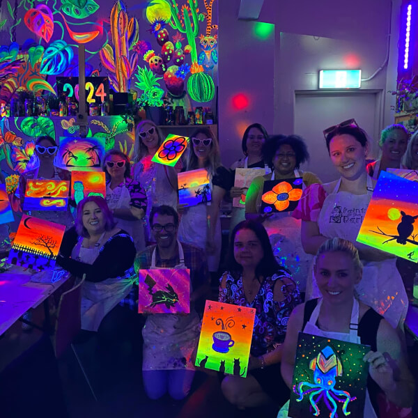 Paint and Sip: Paint in the Dark© Disco Party