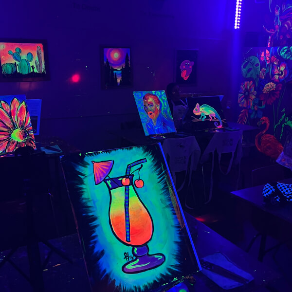 Paint in the Dark© All Ages - Family Friendly Event